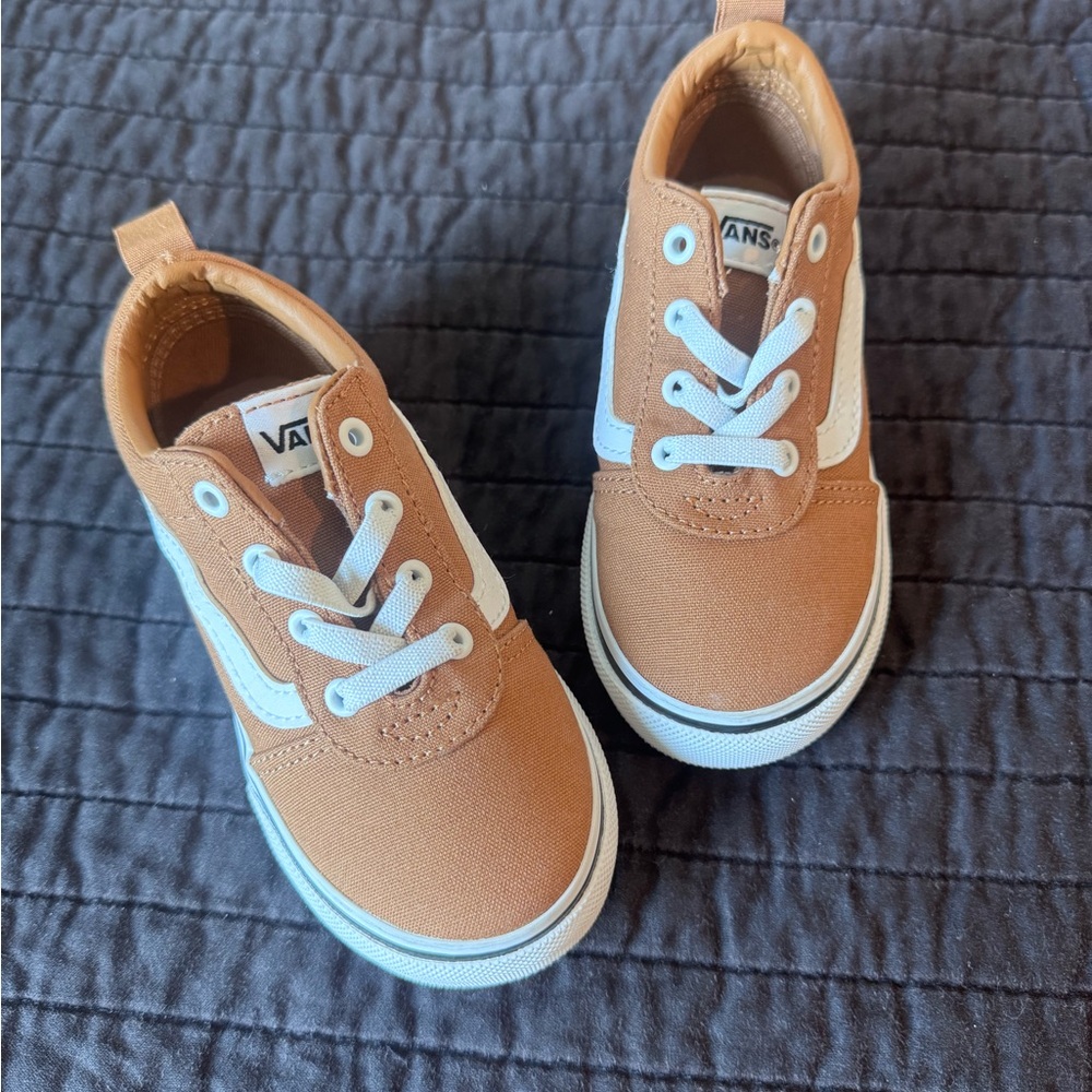 Toddler size 8 Mustard colored Vans